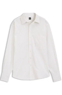 Relaxed-Fit Bluse aus gestreifter Baumwoll-Popeline