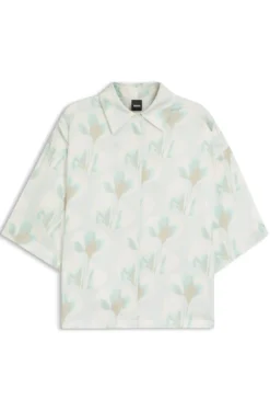 Relaxed-Fit Bluse mit Blumen-Print