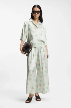 Relaxed-Fit Bluse mit Blumen-Print