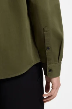 Relaxed-Fit Hemd aus Baumwoll-Twill mit Brustlogo