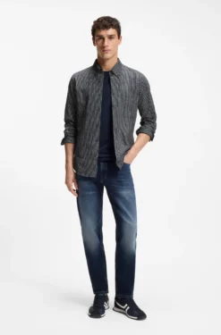 Relaxed-Fit Hemd aus bedrucktem Baumwoll-Jersey