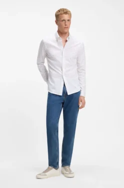 Relaxed-Fit Hemd aus bedrucktem Baumwoll-Jersey