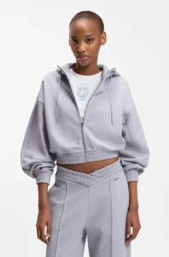 Relaxed-Fit Hoodie aus Baumwoll-Terry mit Barrel-Ärmeln