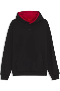 Relaxed-Fit Hoodie aus Stretch-Baumwolle mit kontrastierendem Innenfutter