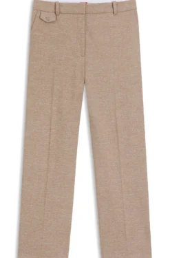 Relaxed-Fit Hose aus elastischem Gewebe in Mouliné-Optik