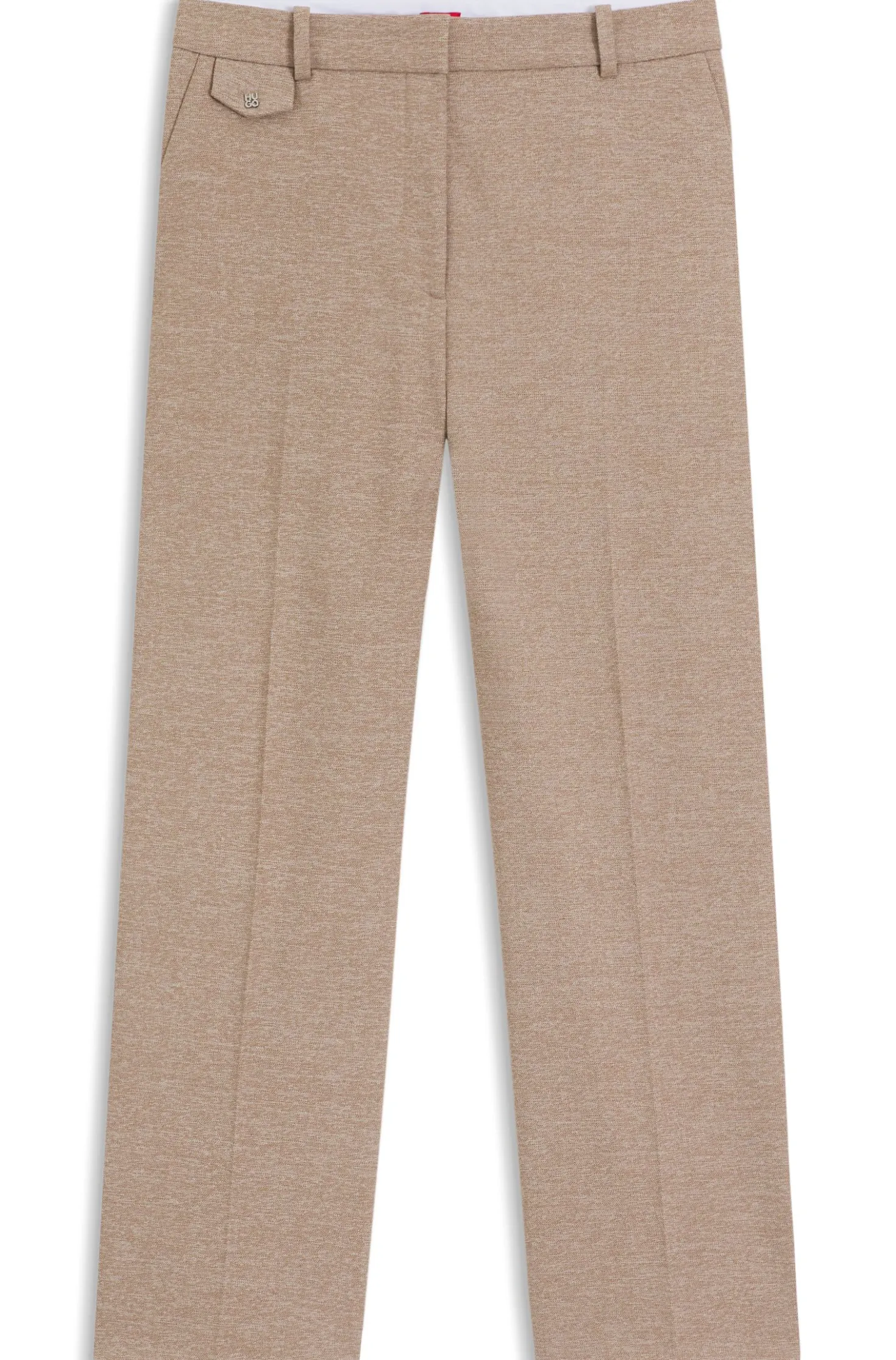 Relaxed-Fit Hose aus elastischem Gewebe in Mouliné-Optik