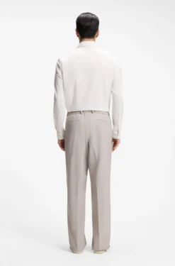 Relaxed-Fit Hose aus gemusterter Schurwolle