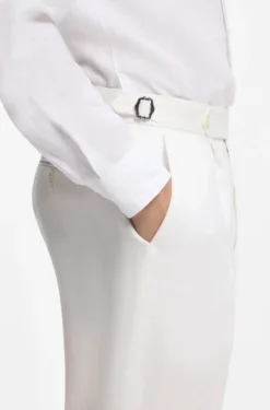 Relaxed-Fit Hose aus Leinen mit Bundfalten vorne