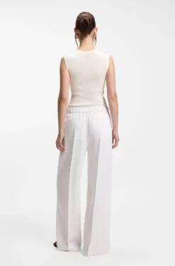Relaxed-Fit-Hose aus Leinen-Mix