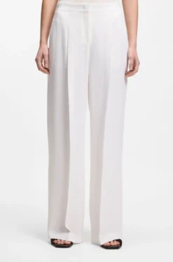 Relaxed-Fit-Hose aus Leinen-Mix