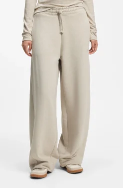 Relaxed-Fit Hose mit Barrel-Leg aus meliertem Jersey