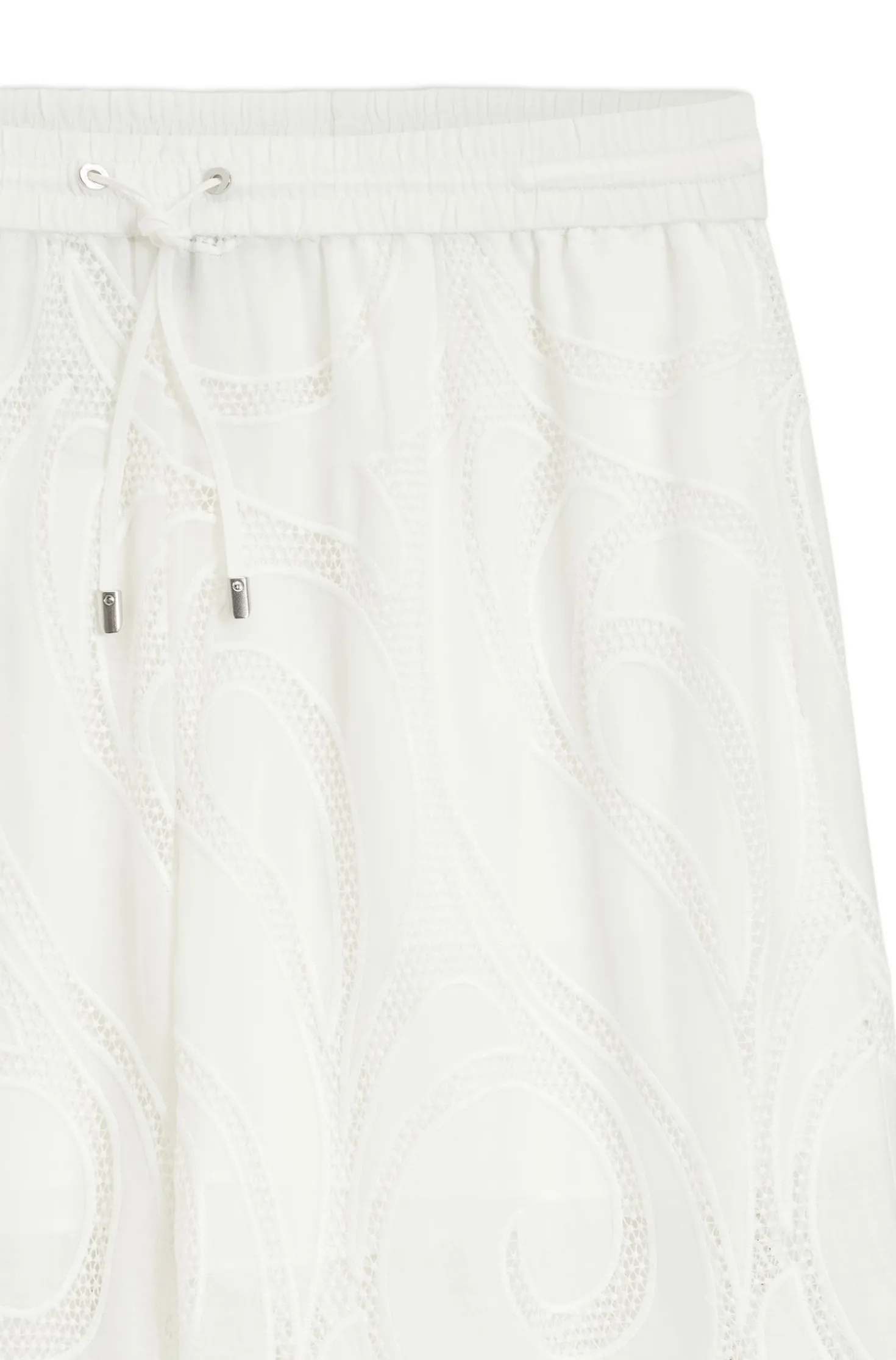 Relaxed-Fit Hose mit Blumenstickerei
