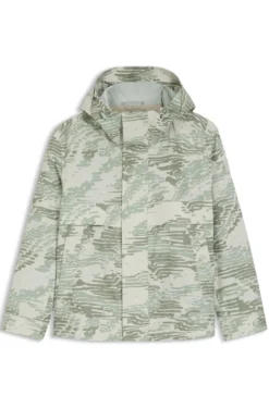 Relaxed-Fit Jacke aus bedrucktem, wasserabweisendem Ripstop