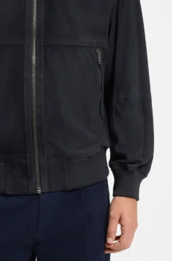Relaxed-Fit Jacke aus Veloursleder