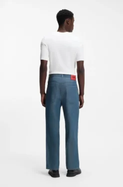 Relaxed-Fit Jeans aus blauem japanischem Denim