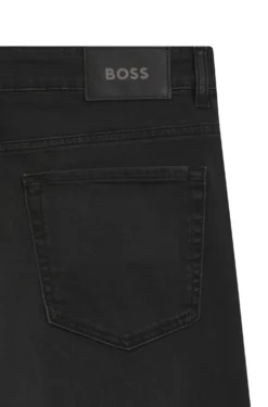 Relaxed-Fit Jeans aus schwarzem Stretch-Denim