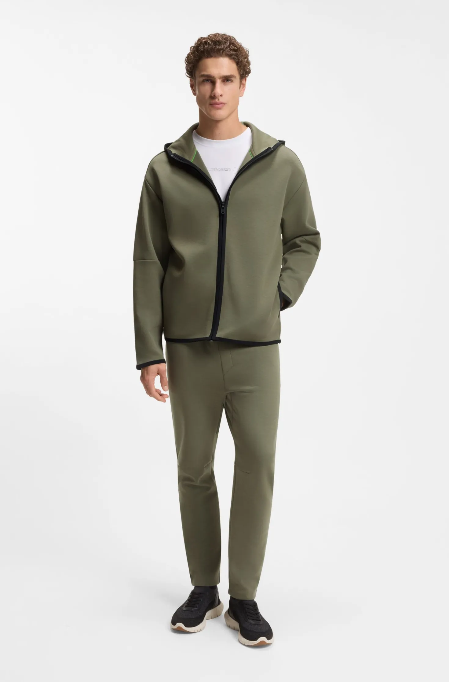 Relaxed-Fit Kapuzenjacke aus besonders softem Baumwoll-Mix
