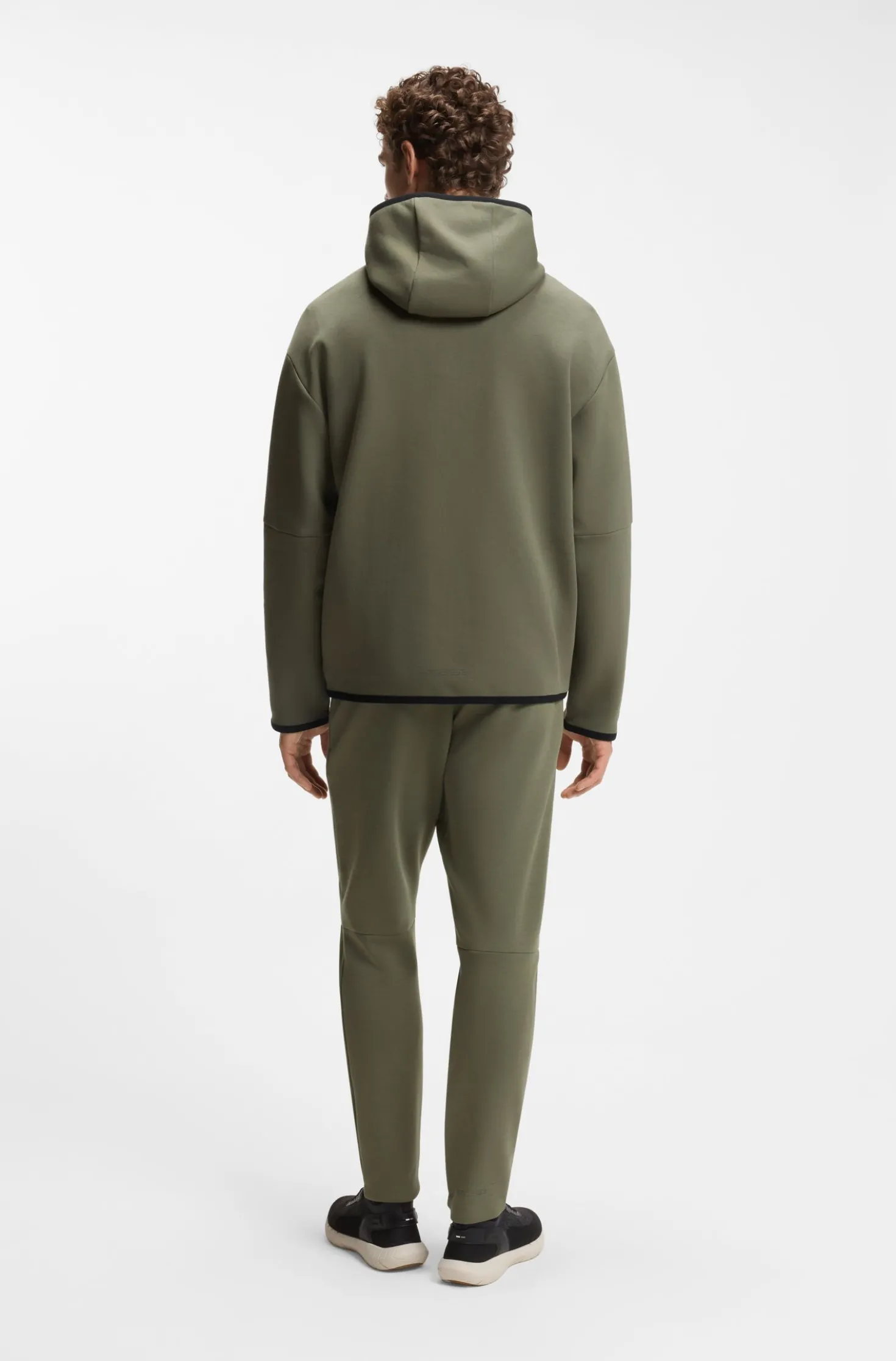 Relaxed-Fit Kapuzenjacke aus besonders softem Baumwoll-Mix