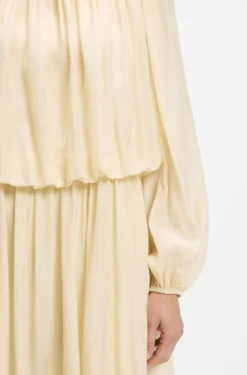 Relaxed-Fit Kleid aus Musselin mit besticktem Ausschnitt