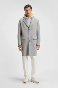 Relaxed-Fit Mantel aus Woll-Mix