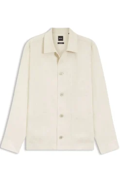 Relaxed-Fit Overshirt aus in Italien gefertigtem Leinen-Twill