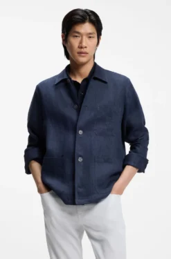 Relaxed-Fit Overshirt aus in Italien gefertigtem Leinen-Twill
