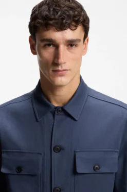 Relaxed-Fit Overshirt aus Stretch-Baumwolle mit Twill-Struktur