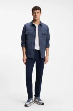 Relaxed-Fit Overshirt aus Stretch-Baumwolle mit Twill-Struktur