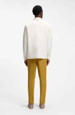 Relaxed-Fit Overshirt aus unifarbenem Twill