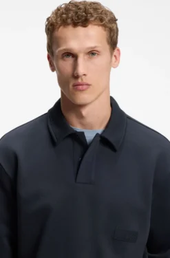 Relaxed-Fit Polo-Sweatshirt aus French Terry