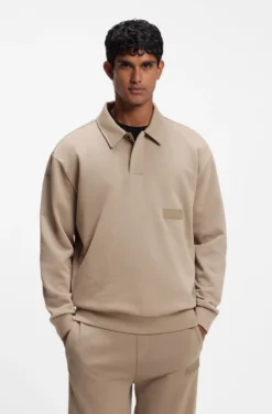 Relaxed-Fit Polo-Sweatshirt aus French Terry