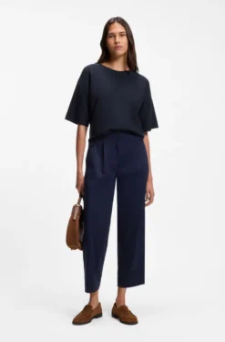 Relaxed-Fit Pullover aus Baumwolle mit Schurwolle
