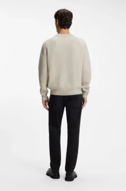 Relaxed-Fit Pullover mit gerippter Zickzack-Struktur