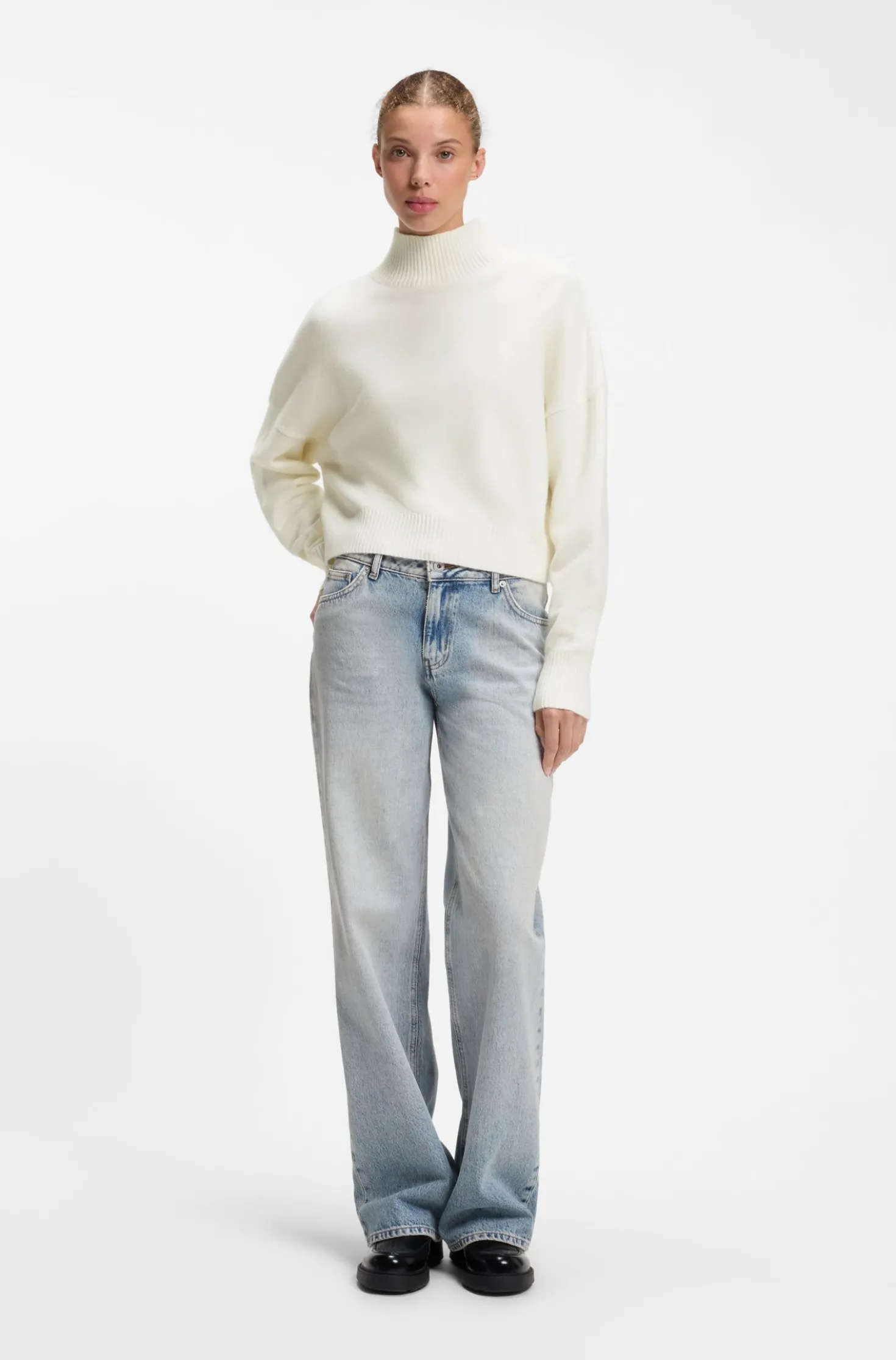 Relaxed-Fit Pullover mit Stehkragen