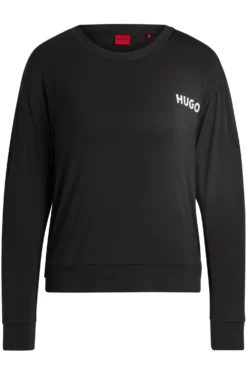 Relaxed-Fit Pyjama-Top aus Stretch-Jersey mit Logo-Print