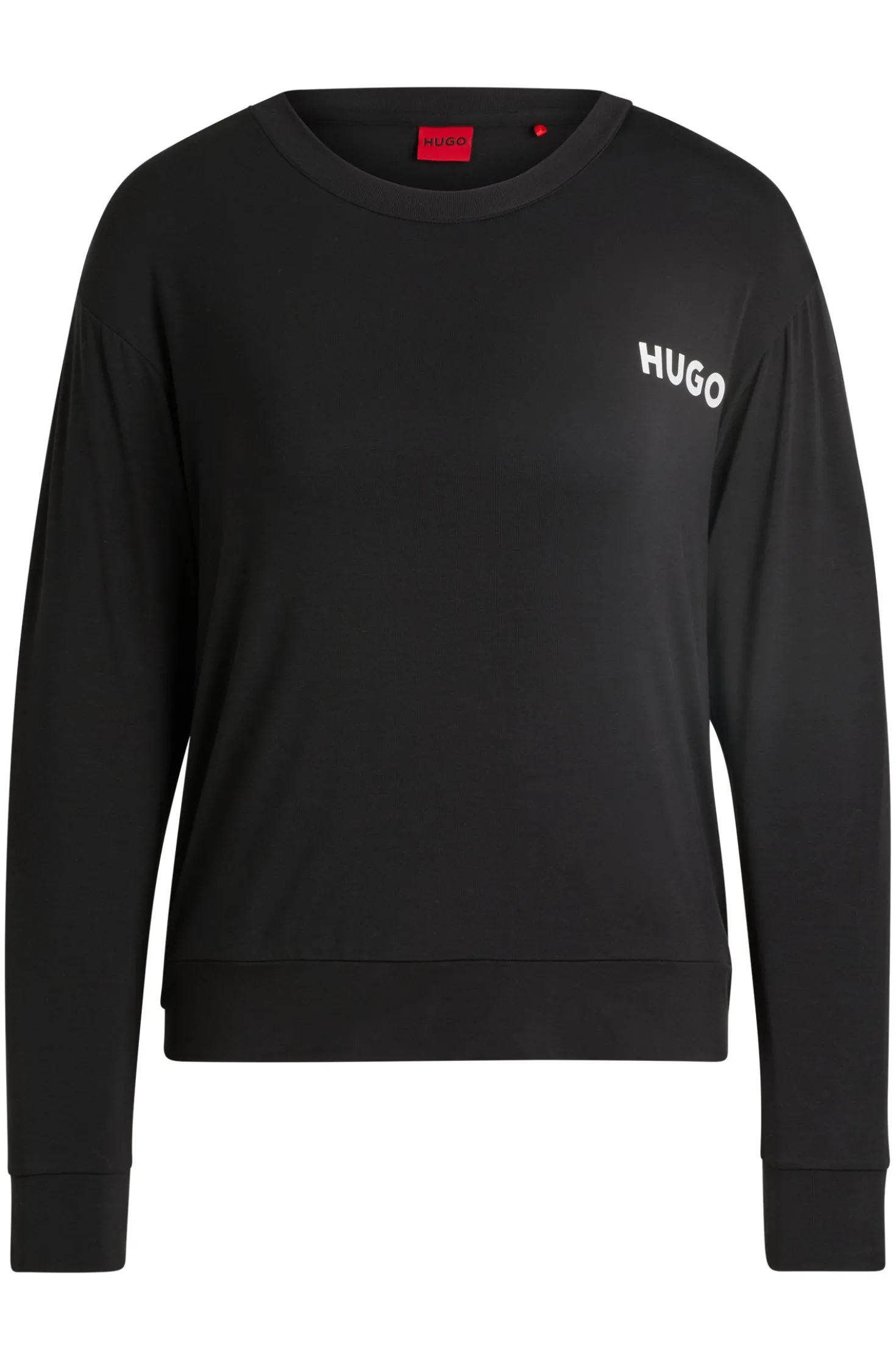 Relaxed-Fit Pyjama-Top aus Stretch-Jersey mit Logo-Print