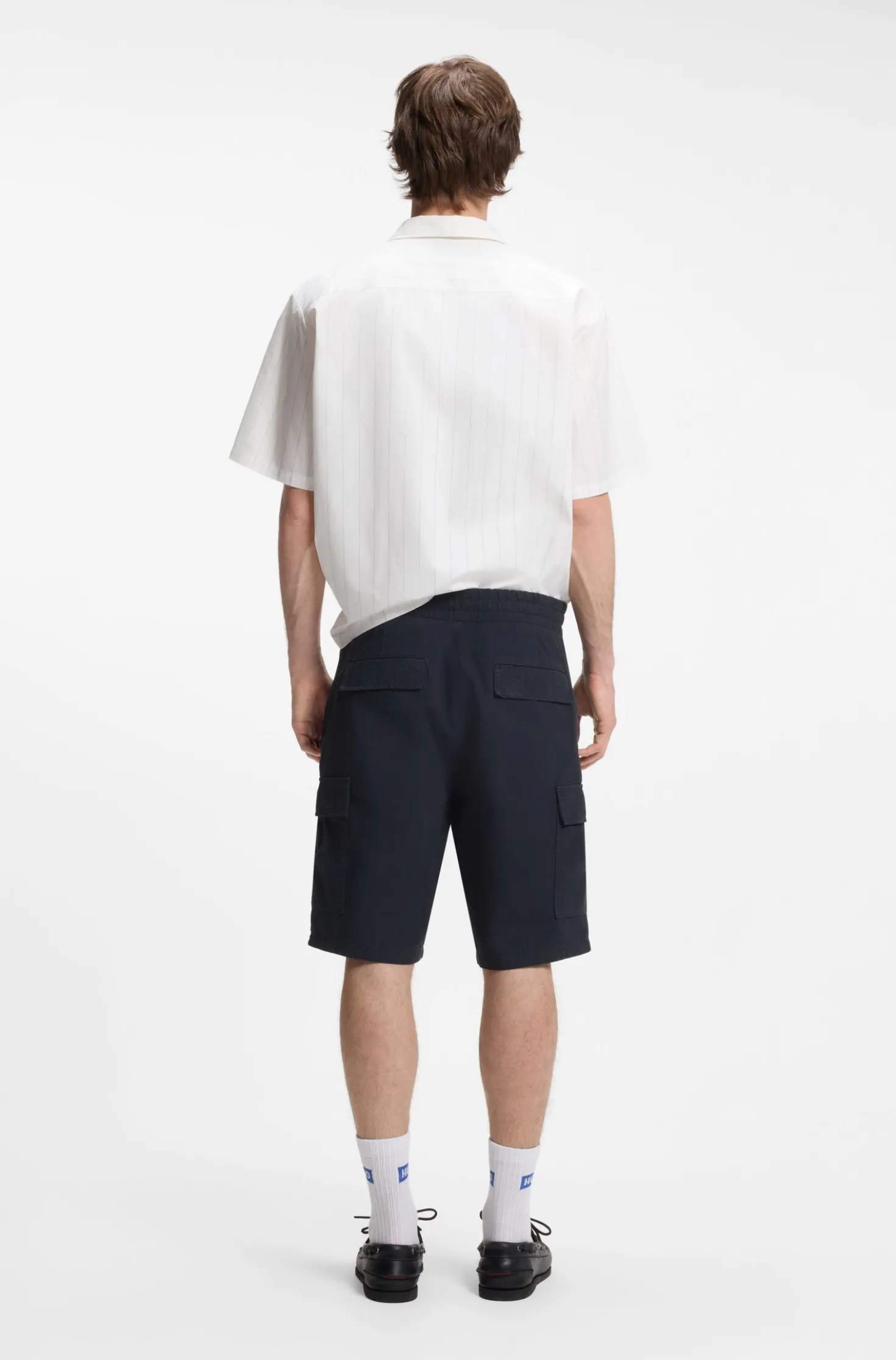 Relaxed-Fit Shorts aus Baumwoll-Ripstop