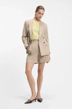 Relaxed-Fit Shorts aus Baumwoll-Mix mit Nadelstreifen