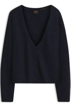 Relaxed-Fit Strickjacke aus Alpaka-Mix