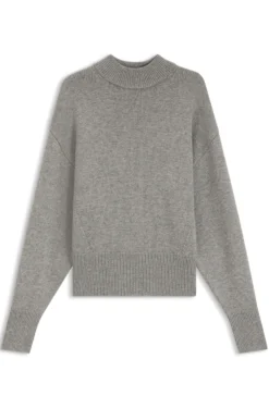 Relaxed-Fit Strickpullover mit Stehkragen