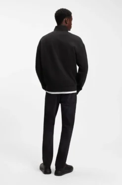 Relaxed-Fit Sweatshirt aus Baumwolle mit Troyerkragen