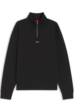 Relaxed-Fit Sweatshirt aus Baumwolle mit Troyerkragen