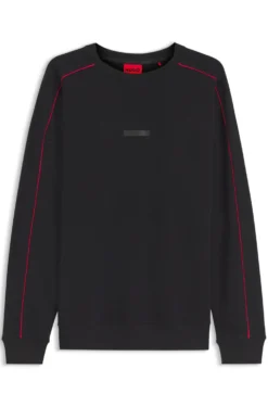 Relaxed-Fit Sweatshirt aus Stretch-Baumwolle mit kontrastfarbenen Paspeln