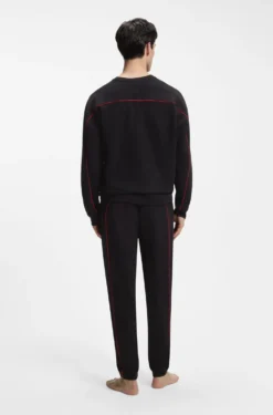 Relaxed-Fit Sweatshirt aus Stretch-Baumwolle mit kontrastfarbenen Paspeln