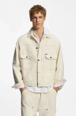 Relaxed-Fit Trucker-Jacke aus Ecru-Denim