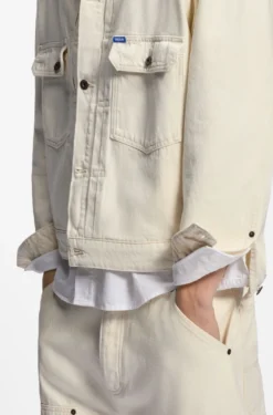 Relaxed-Fit Trucker-Jacke aus Ecru-Denim