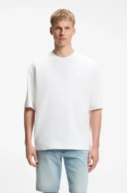 Relaxed-Fit T-Shirt aus Baumwolle mit Waffelstruktur
