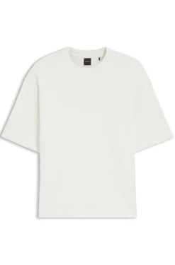 Relaxed-Fit T-Shirt aus Baumwolle mit Waffelstruktur