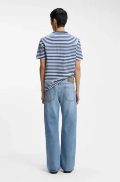 Relaxed-Fit T-Shirt aus Baumwoll-Jersey mit Streifen-Muster