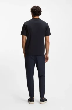 Relaxed-Fit T-Shirt aus Stretch-Baumwolle mit tonalem Logo